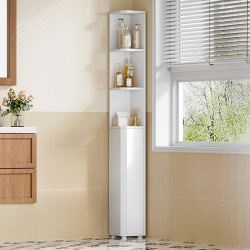 Corner cabinet tall bathroom - cabinet,
