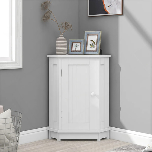 White triangle corner - white,