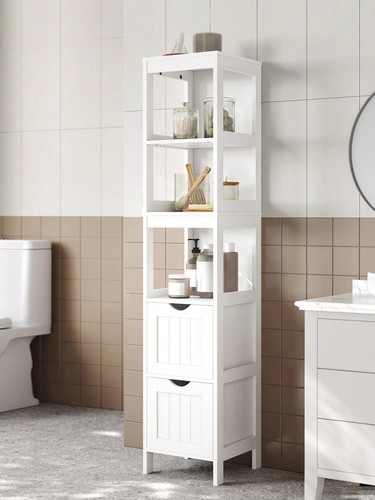 Tall white bathroom floor - tall,