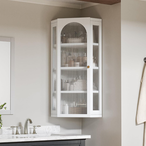Stylish white corner wall - stylish,