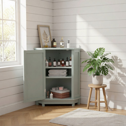 Grey triangle corner - grey, bathroom
