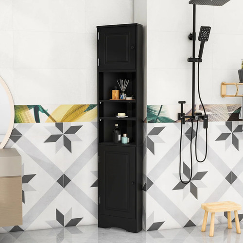 Matte black corner bathroom - matte,